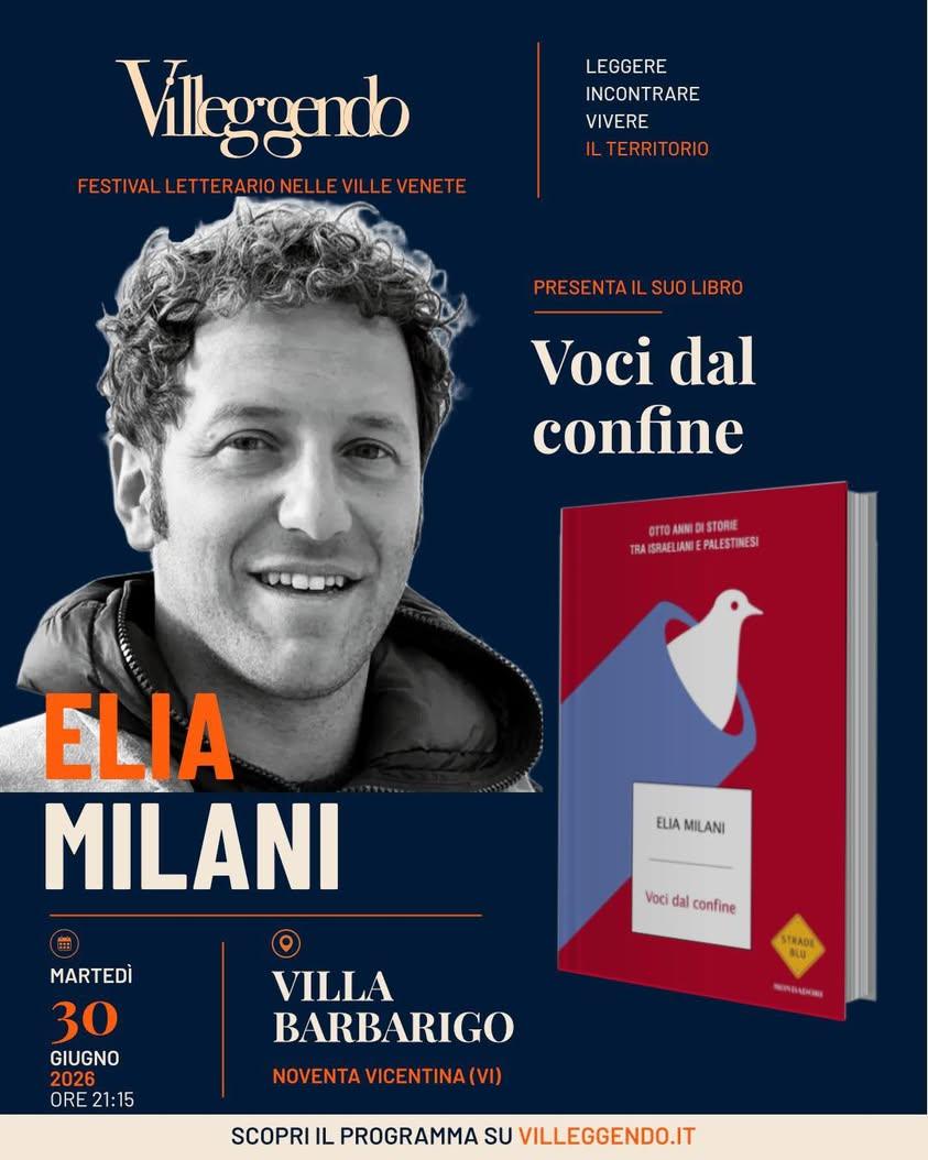 📚 ELIA MILANI PRESENTA “VOCI DAL CONFINE” – VILLEGGENDO 2026 🗓️ Martedì 30 giugno 🕘 Ore 21.15 📍 Fronte Villa Barbari...