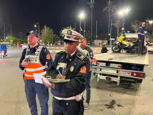 حملة أمنية لمواجهة مخالفات المرور والسياقة الاستعراضية بوسط مراكش