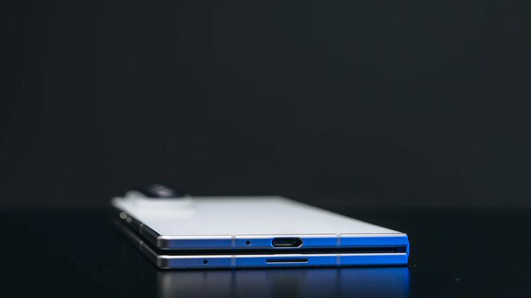 Samsung Galaxy Z Fold 8 Ultra lying down flat