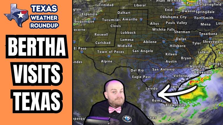 Tropical Storm Bertha Brings South Texas Rain; Heat Continues