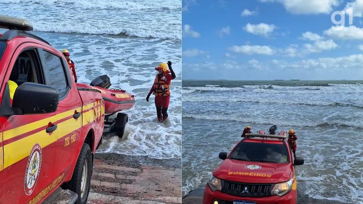Voluntários se juntam a bombeiros nas buscas por kitesurfista desaparecido no mar em São Luís