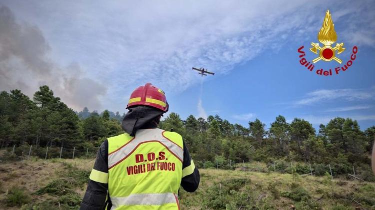 Mornese incendio boschivo