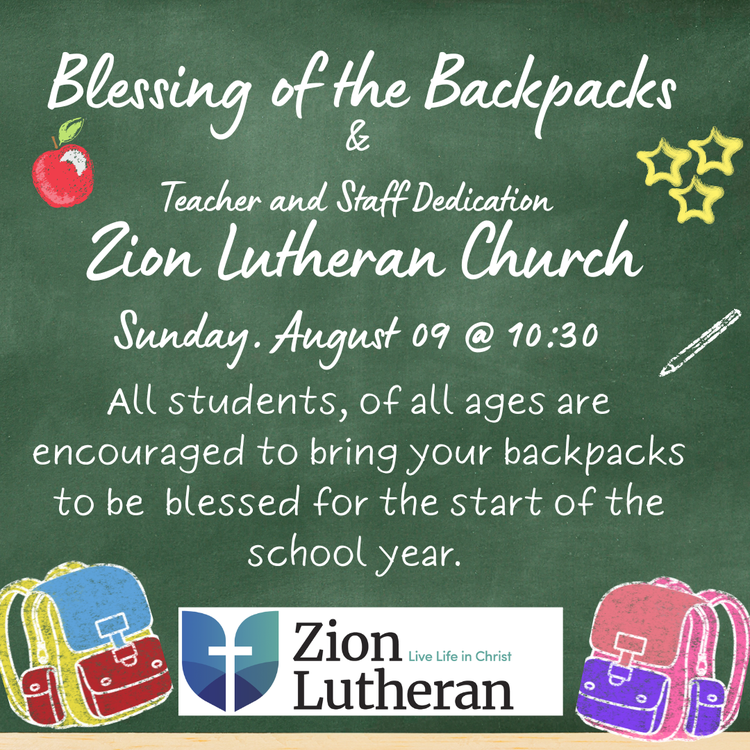 Blessing of the Backpacks Service and Open House