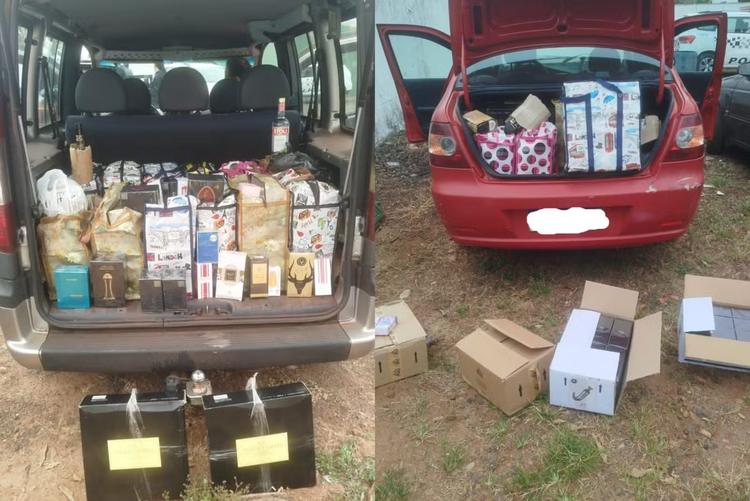 PM apreende perfumes, celulares e bebidas sem documentação fiscal em veículos na SP-270