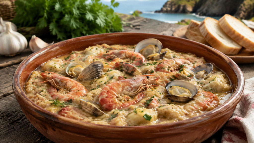 Açorda de Marisco — Mijoté de pain à l’ail et aux fruits de mer