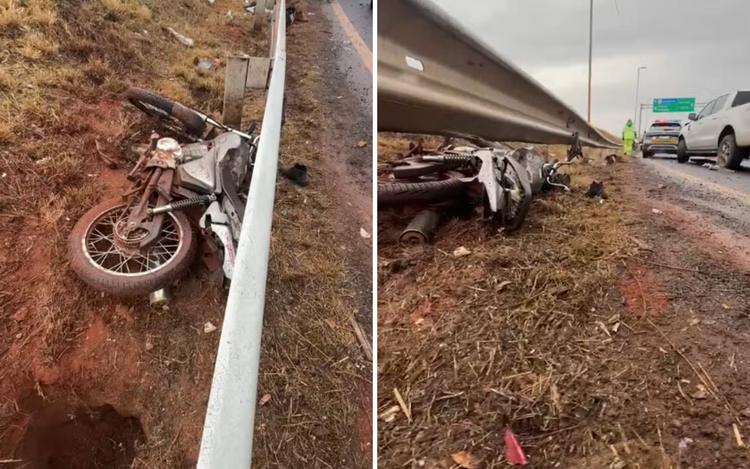Motociclista perde uma perna após cair na alça de acesso em rodovia em Ribeirão Preto, SP