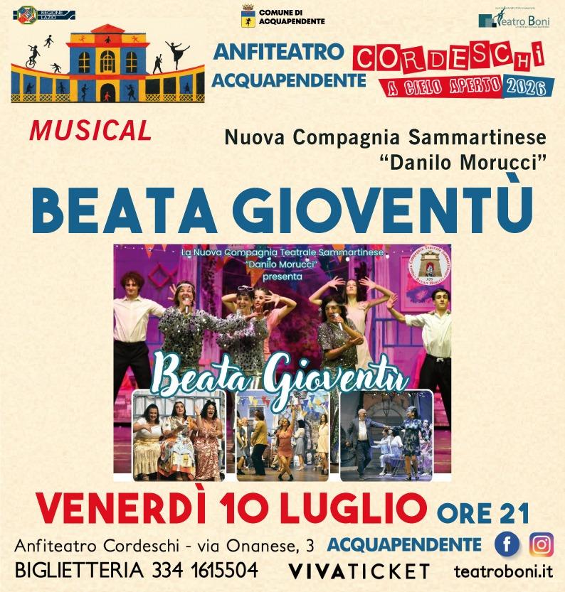 A Cielo Aperto 2026 - Anfiteatro Cordeschi - Acquapendente (VT) 📅 Venerdì 10 luglio ore 21.00 la Nuova Compagnia Sammar...