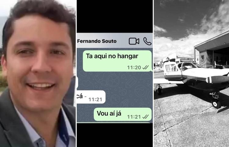 'Estava com vocês 15 minutos atrás': amigo mostra mensagem trocada com vítima antes da queda de avião