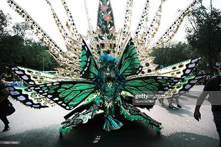 FLASHBACK - One of the floats at a a scaled-down version of the West Indian American Day Carnival Parade moves down Eastern Parkway in Brooklyn on September 6, 2021 in New York City. (Photo by Spencer Platt/Getty Images)