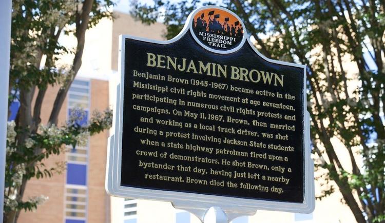 Mississippi Freedom Trail marker unveiled honoring slain civil rights icon Benjamin Brown