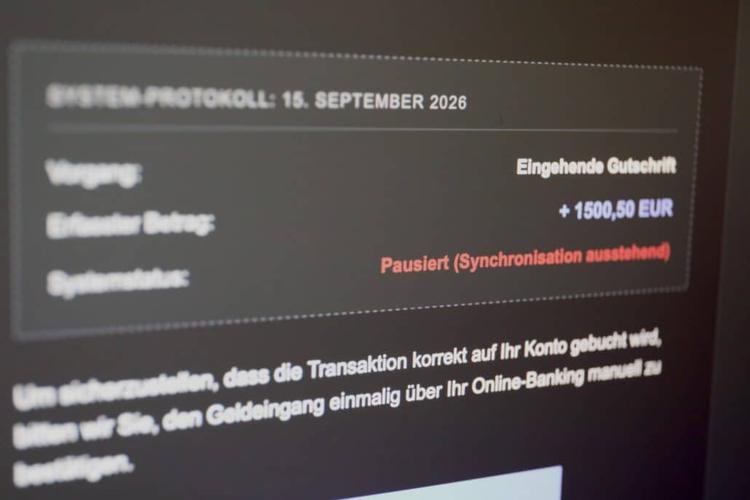 Unscharfer Code mit Fehlermeldung auf dunklem Bildschirm