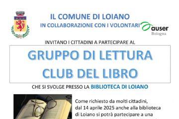 31 agosto 2026: appuntamento Gruppo di lettura presso la Biblioteca Comunale