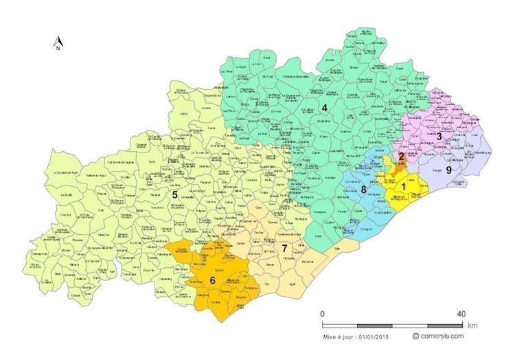 Les circonscriptions de l'Hérault 
