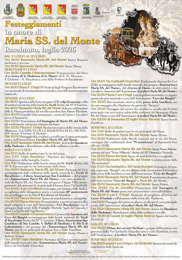 PROGRAMMA DEFINITIVO FESTA DEL MONTE