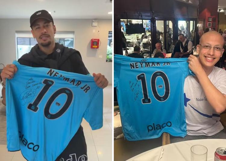 Palmeirense, mas fã de Neymar: jovem em remissão de câncer ganha vídeo surpresa do craque