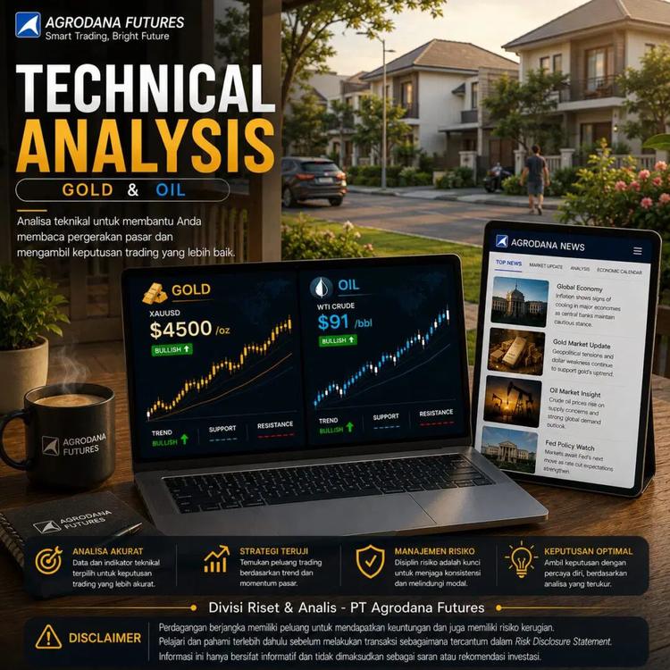 Technical Analysis Commodity (Gold, Crude Oil) 16 Juni 2026