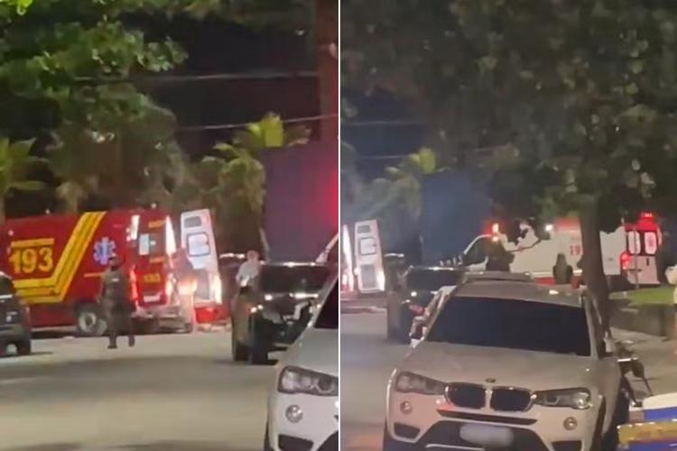 Casal de turistas é baleado por suspeitos em carro na orla de Guarujá, SP