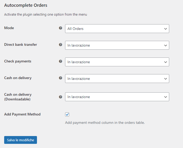 Automatizza il completamento degli ordini nel tuo negozio WooCommerce con il plugin WooCommerce Autocomplete Orders