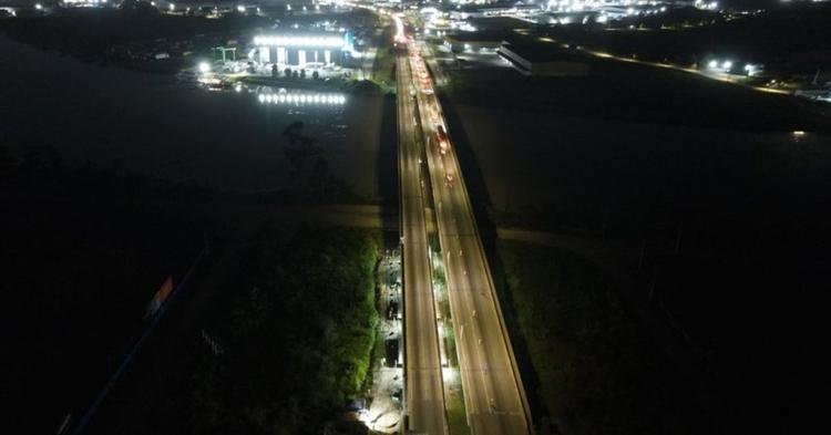 Obras na ponte sobre o Rio Itajaí-Açu terão alterações no trânsito durante a noite
