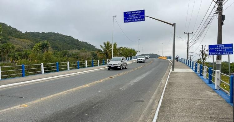 Ponte que conecta Camboriú e Balneário Camboriú terá acesso interditado neste sábado; saiba por quê