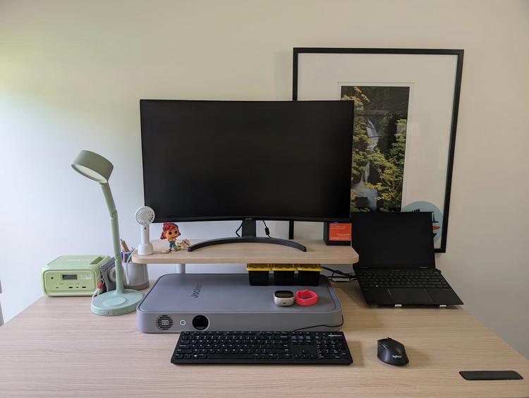 The Jackery FridgeGuard on a desk