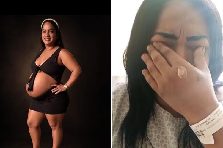 Mãe acusa negligência após dar à luz bebê natimorto em hospital do litoral de SP: 'Doendo demais'