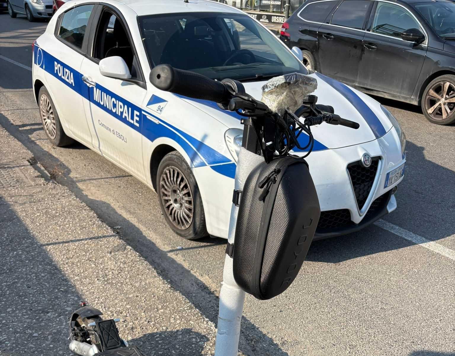 Eboli, blitz della Municipale: Daspo, multe per bivacco e controlli sui monopattini