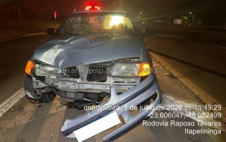 Pedestre morre depois de ser atropelado por carro na Raposo Tavares em Itapetininga