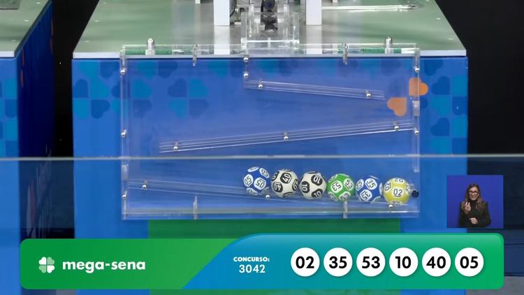 Concurso 3042 da Mega-Sena: confira os números sorteados