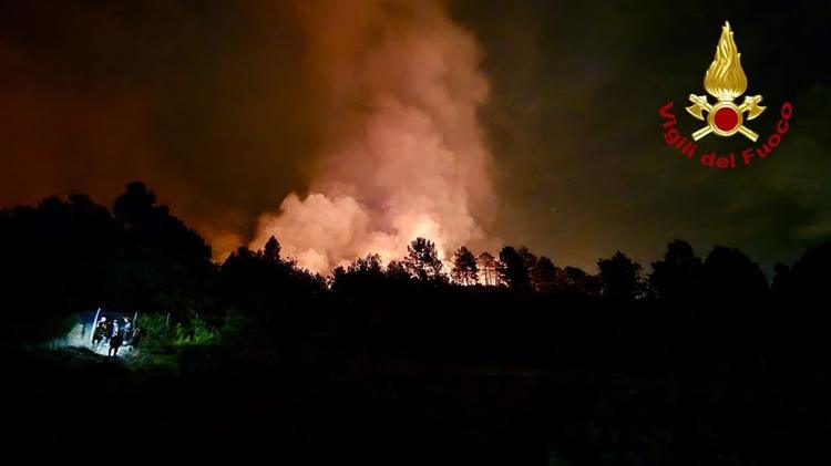 Mornese incendio boschivo