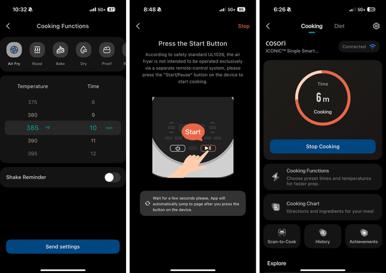 screenshots of the VeSync app