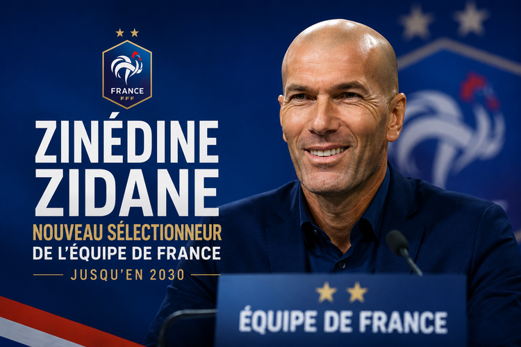 Zinédine Zidane officiellement nommé sélectionneur de l’équipe de France