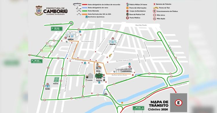 Congresso dos Gideões 2026 vai mudar o trânsito em Camboriú; veja o que muda