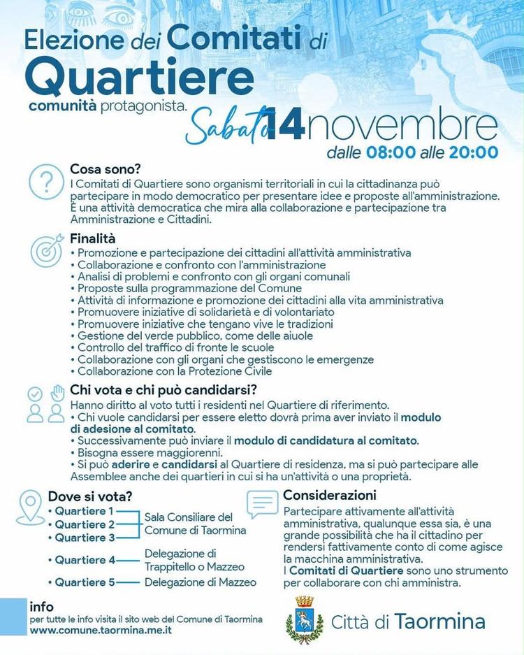 Il Comune di Taormina informa la cittadinanza che, a seguito della pubblicazione del Verbale n. 4 del 21 ottobre 2026, r...