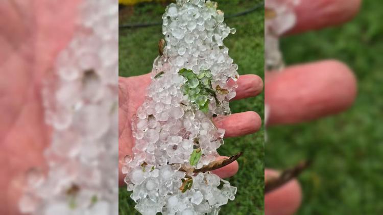 Chuva de granizo assusta moradores da área rural de Botucatu