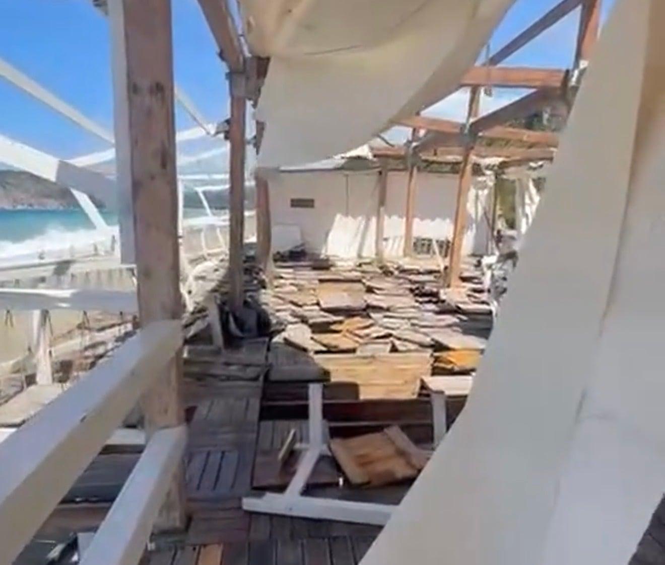 Marina di Camerota: tromba marina distrugge due stabilimenti balneari