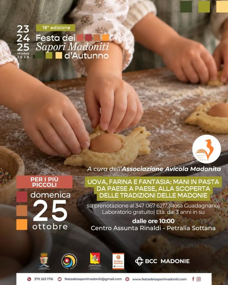 🥚 Uova, farina e fantasia: mani in pasta da paese a paese, alla scoperta delle tradizioni delle Madonie! 🍪 Alla Festa...