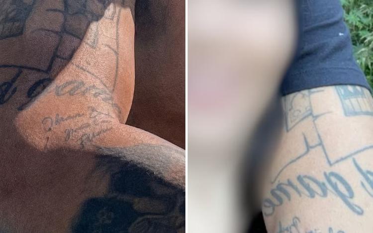 'Golpe do amor': veja fotos da tatuagem que ajudou mulher a desmascarar namorado em SP