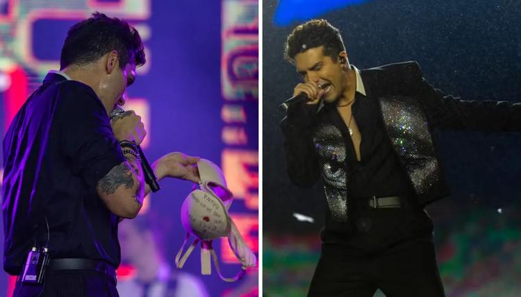 De cartaz até sutiã: Luan Santana nota fãs e comemora 18 anos de carreira acompanhado por coro de 'luanetes'