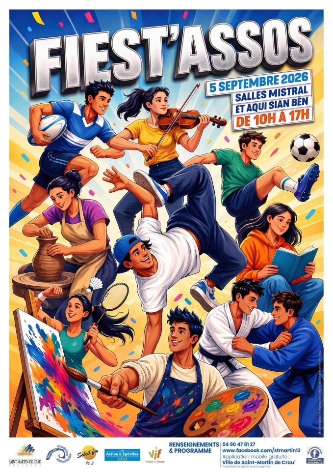 LA FIEST’ASSOS FÊTE SA 19E ÉDITION LE 5 SEPTEMBRE À SAINT MARTIN DE CRAU