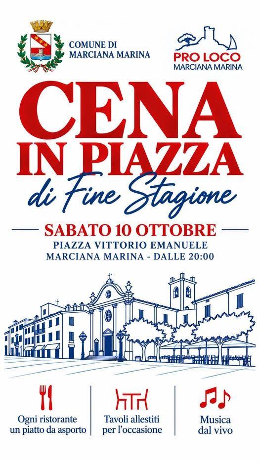 Cena in piazza di fine stagione