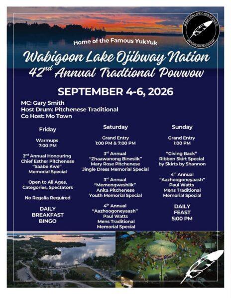 Wabigoon Lake Ojibway Nation 42nd Annual Traditional Pow Wow 2026