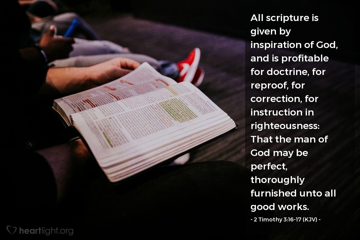 Today's Verse - 2 Timothy 3:16-17 (KJV)