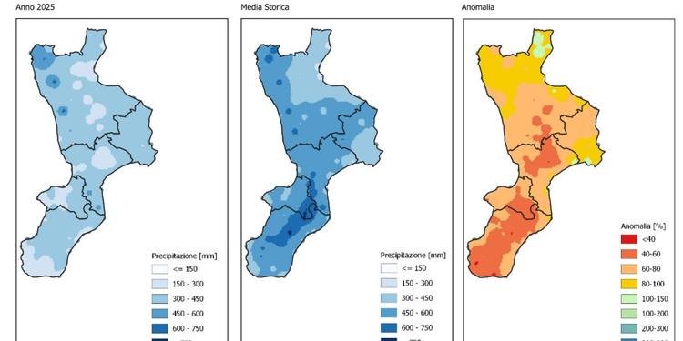 L'Italia scotta, ma è la Calabria a restare a secco: nell'autunno 2025 perso un terzo delle piogge
