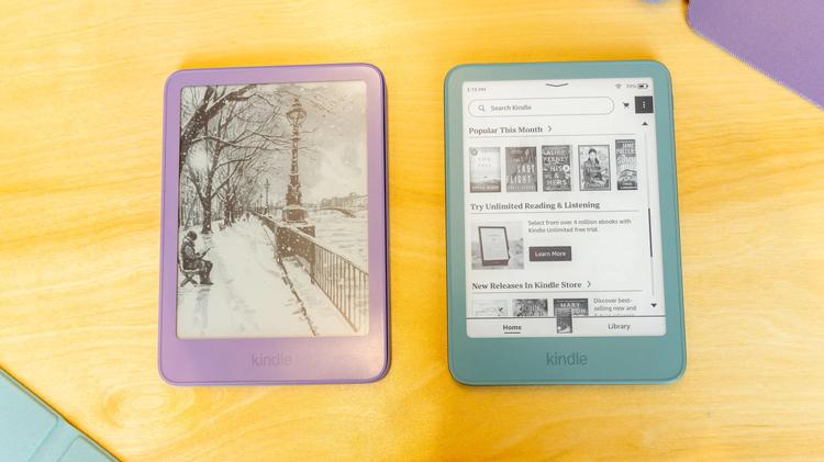 new 2026 kindles in ube purple and seaglass green