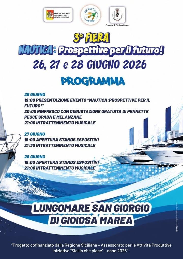 🌊 3ª Fiera Nautica – “Prospettive per il futuro!” ⚓ Pronta a salpare la 3ª Fiera Nautica, in programma il 26, 27 e 28 g...