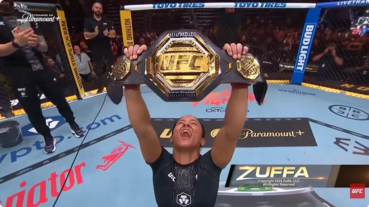 Brasileira conquista cinturão do UFC e declara: “Quero dar toda a glória a Jesus”