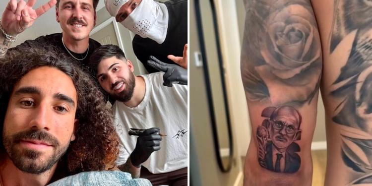 Cucurella mantiene la promessa: tatuato il volto di de la Fuente dopo il trionfo ai Mondiali
