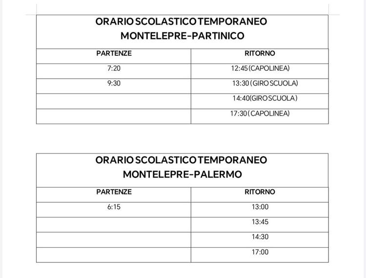 AVVISO Orari corse scolastiche Ast a partire da giorno 21 settembre .