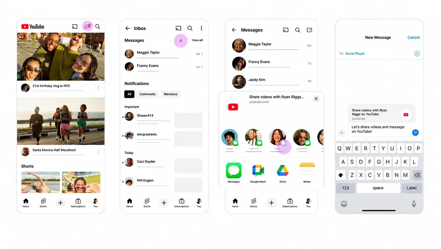 YouTube relance les messages privés, sept ans après son premier essai